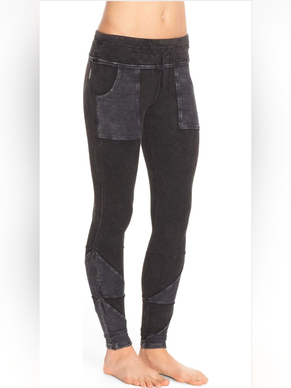 FP Movement Women's Kyoto Rise Ankle Leggings M Pockets Drawstring colorblock